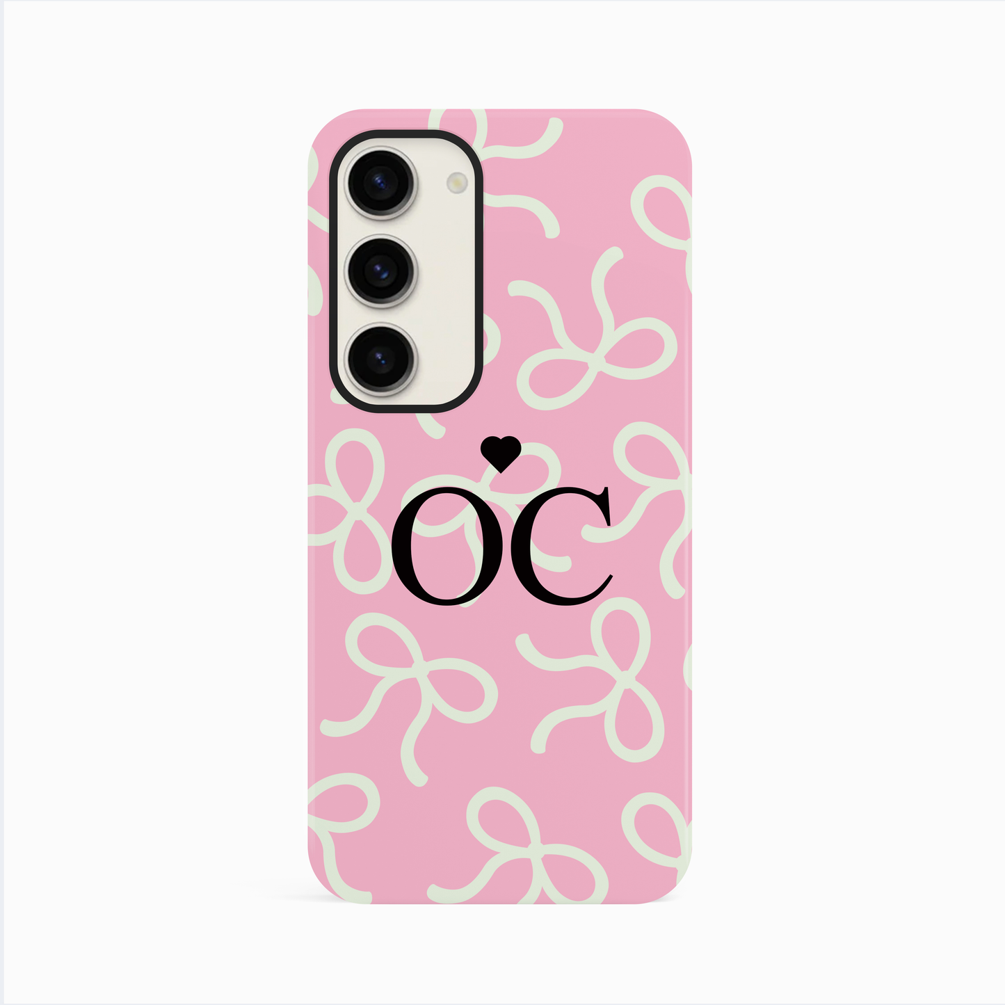 Personalised Pink Bow Pattern Phone Case Phone Case