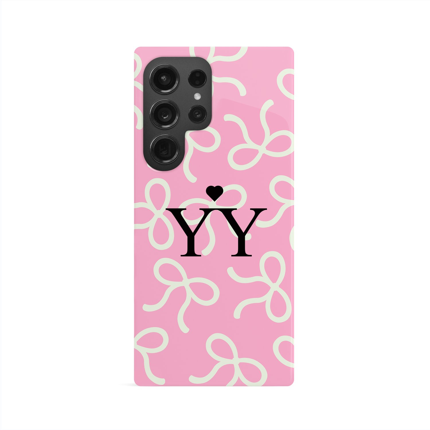 Personalised Pink Bow Pattern Phone Case Phone Case