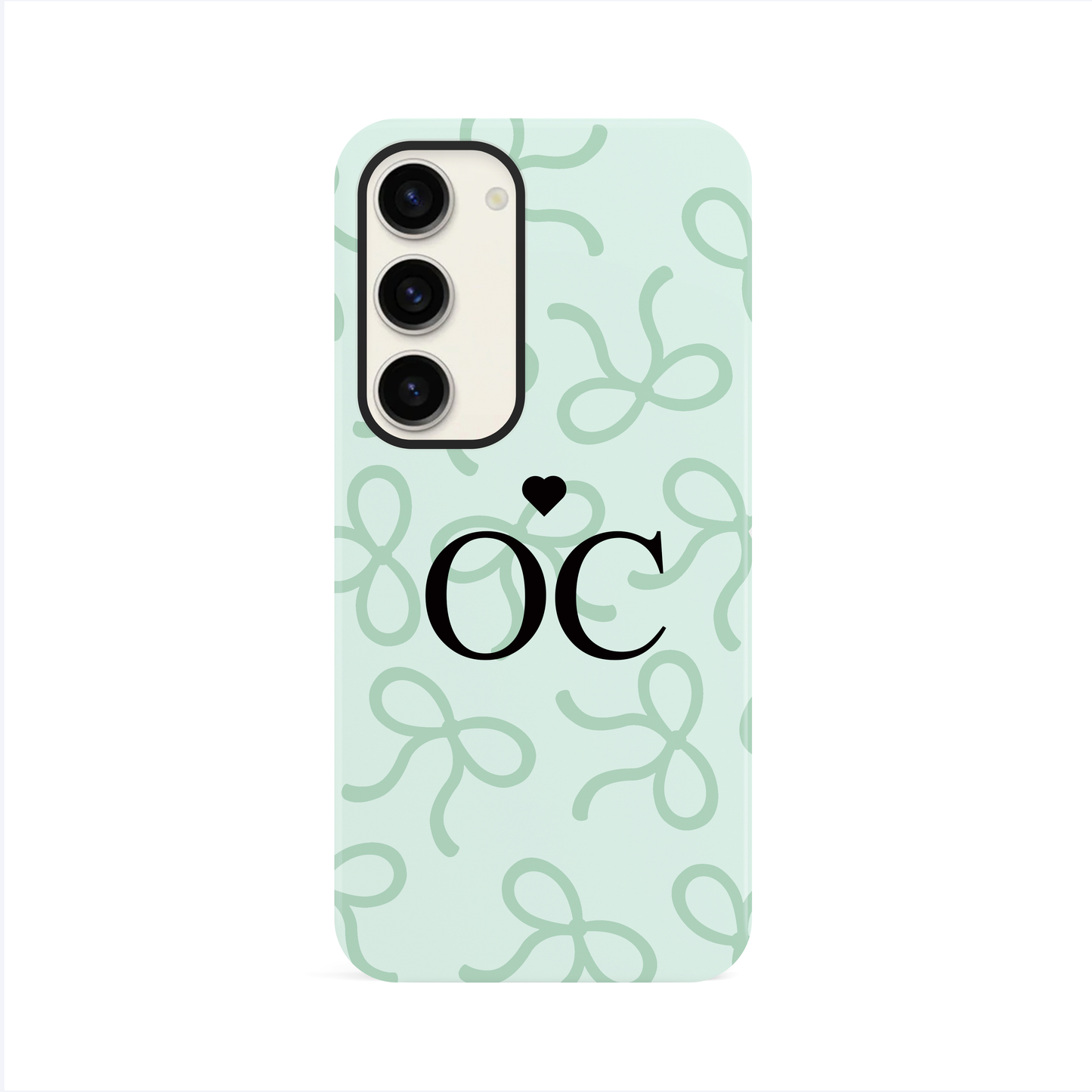 Personalised Teal Blue Bow Pattern Case Phone Case