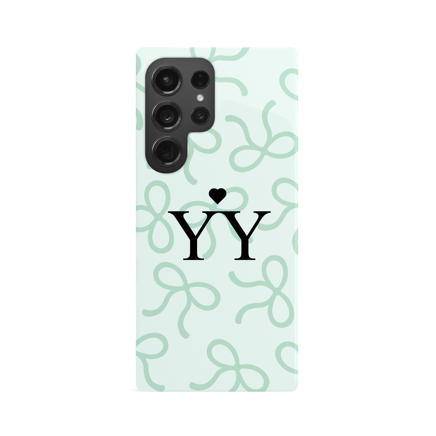 Personalised Teal Blue Bow Pattern Case Phone Case