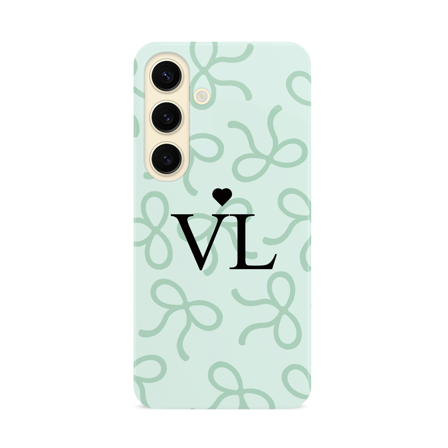 Personalised Teal Blue Bow Pattern Case Phone Case