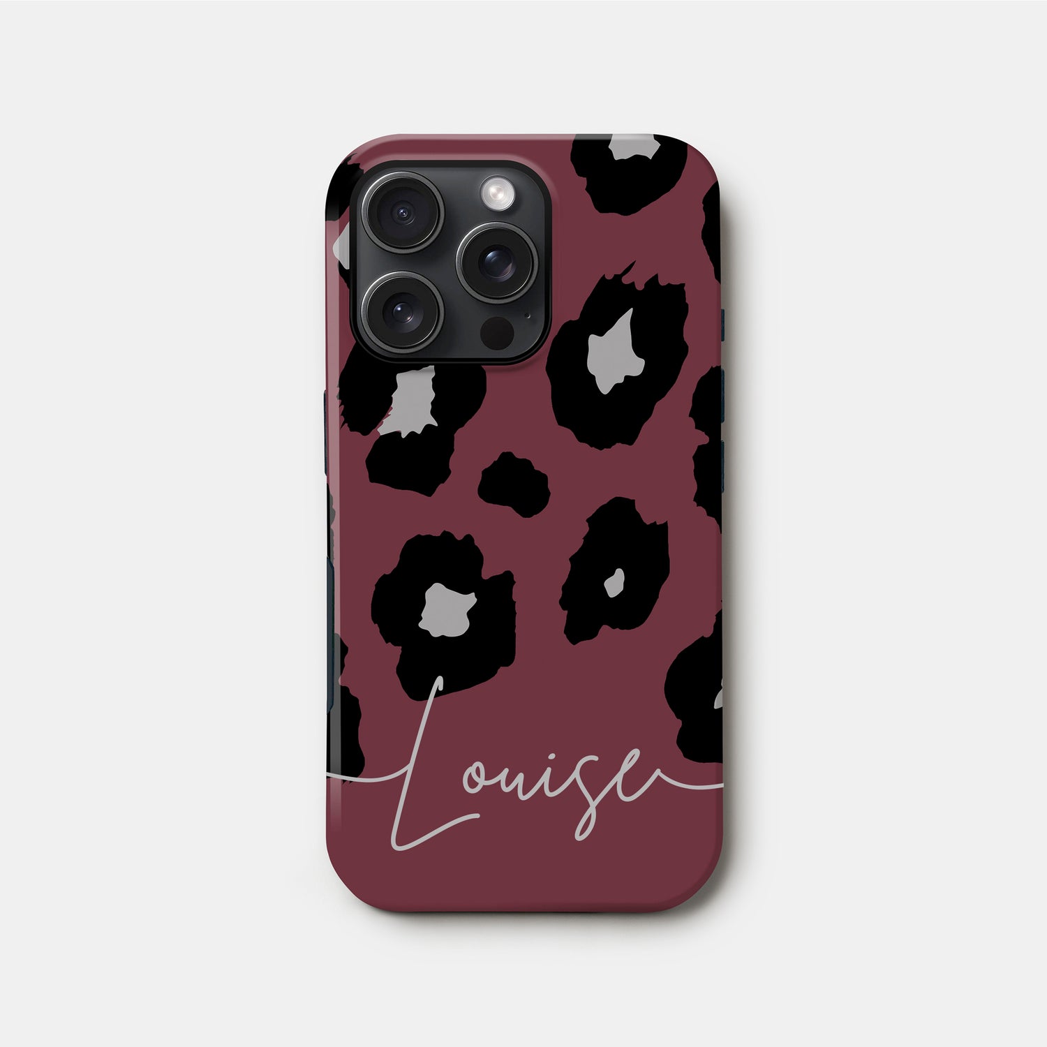 Cherry Burgundy Leopard Print Case Phone Case