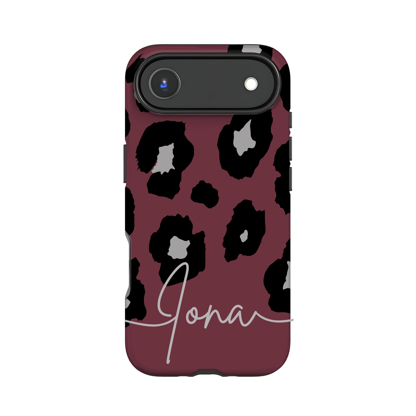 Cherry Burgundy Leopard Print Case Phone Case