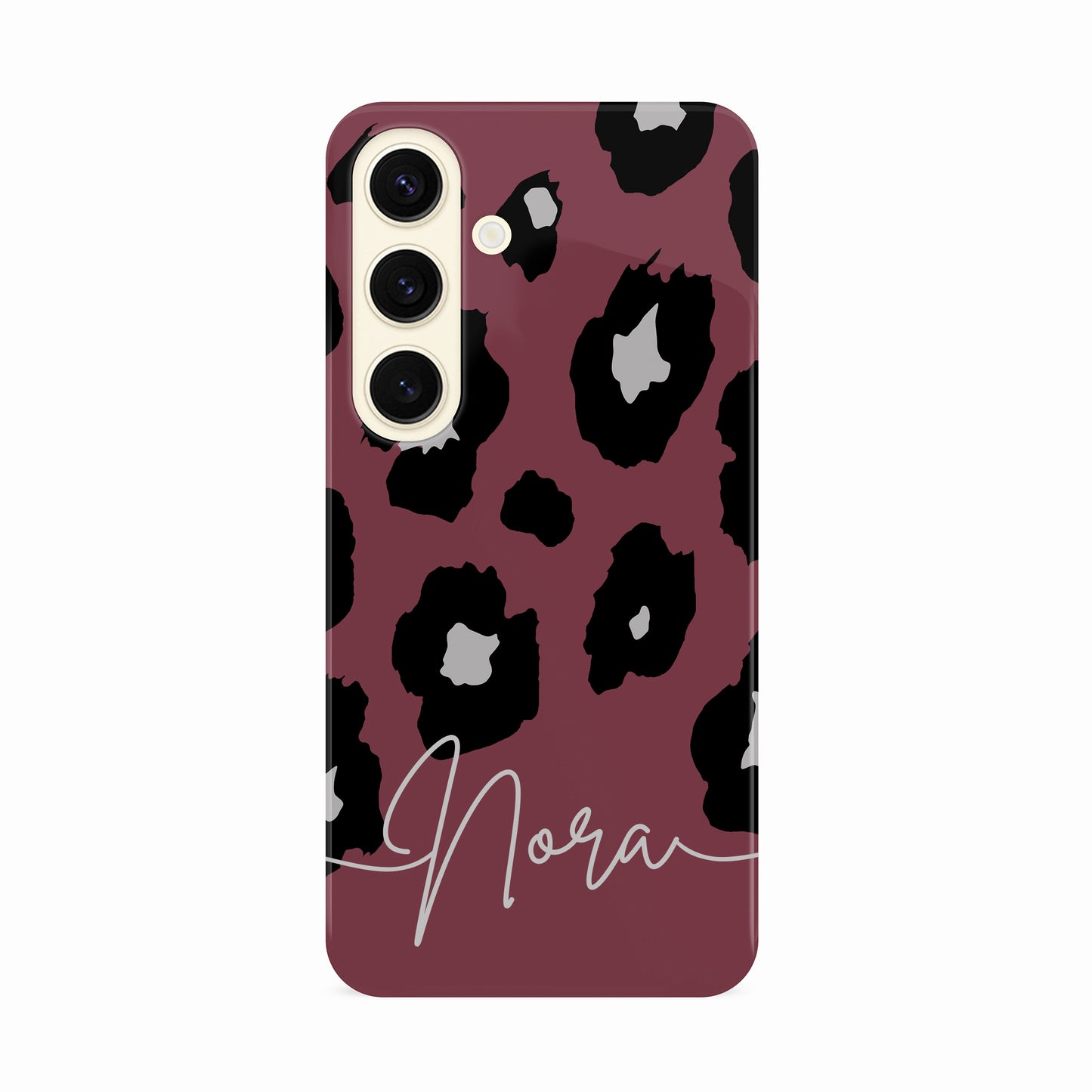 Cherry Burgundy Leopard Print Case Phone Case
