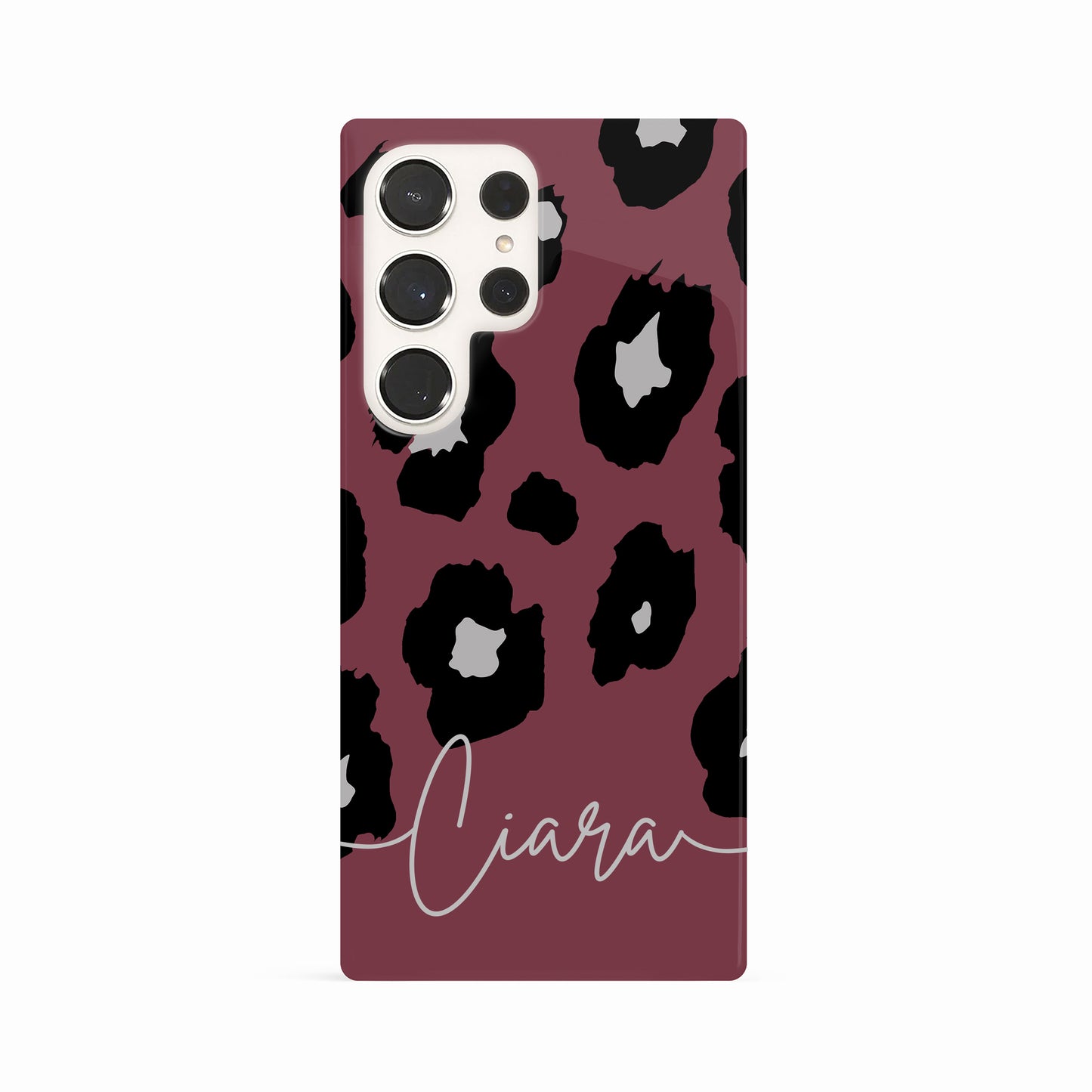 Cherry Burgundy Leopard Print Case Phone Case