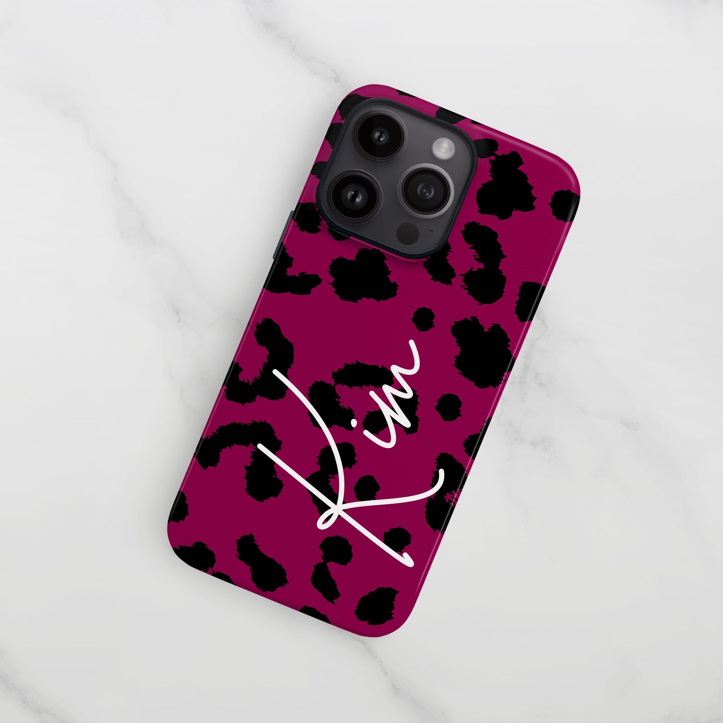 Burgundy Leopard Print Phone Case  Phone Case