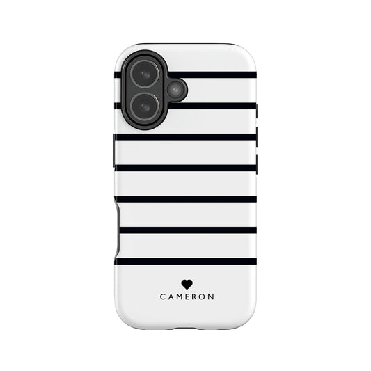 Personalised Black Stripe Phone Case iPhone 17 Phone Case