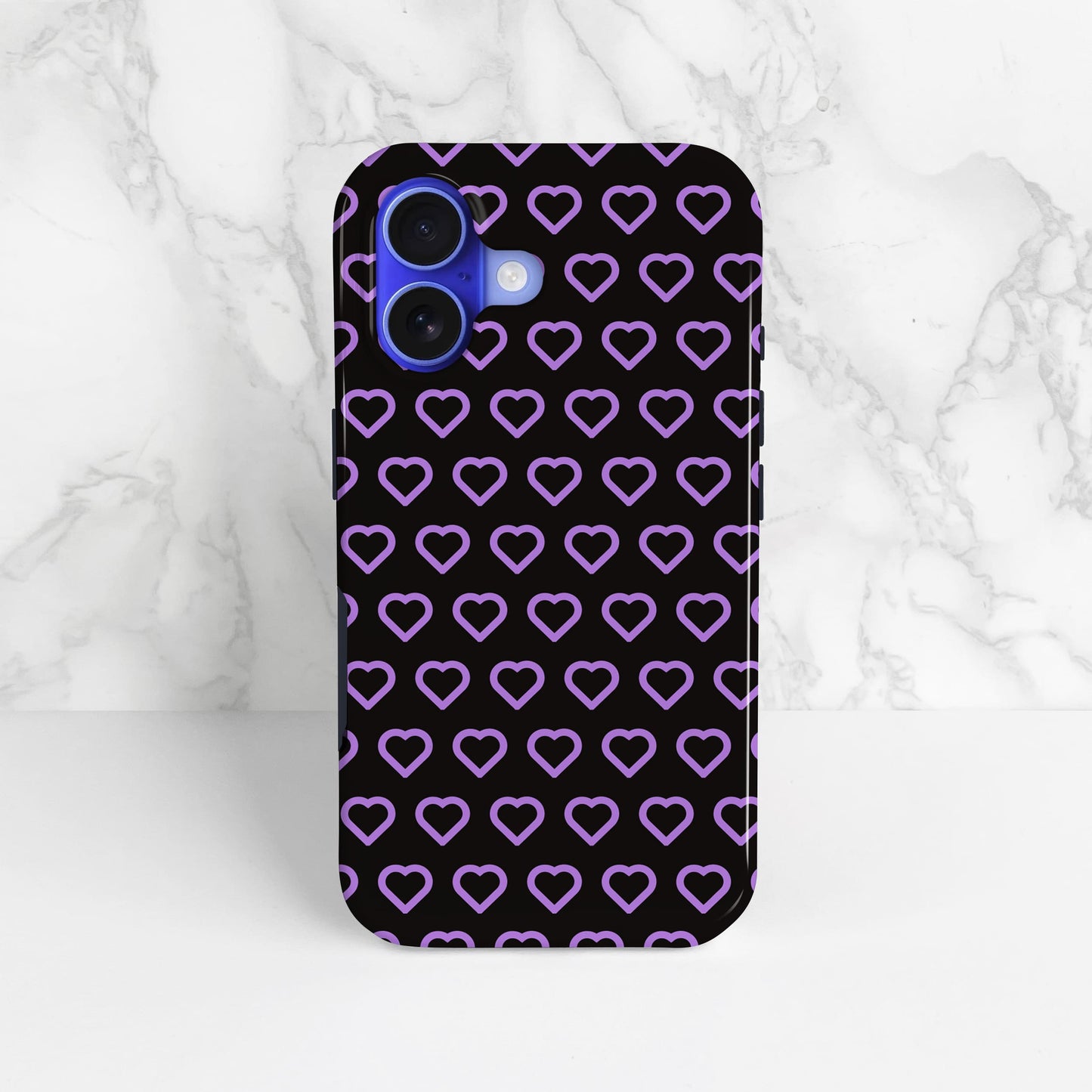 Purple Love Heart Pattern Case  Phone Case