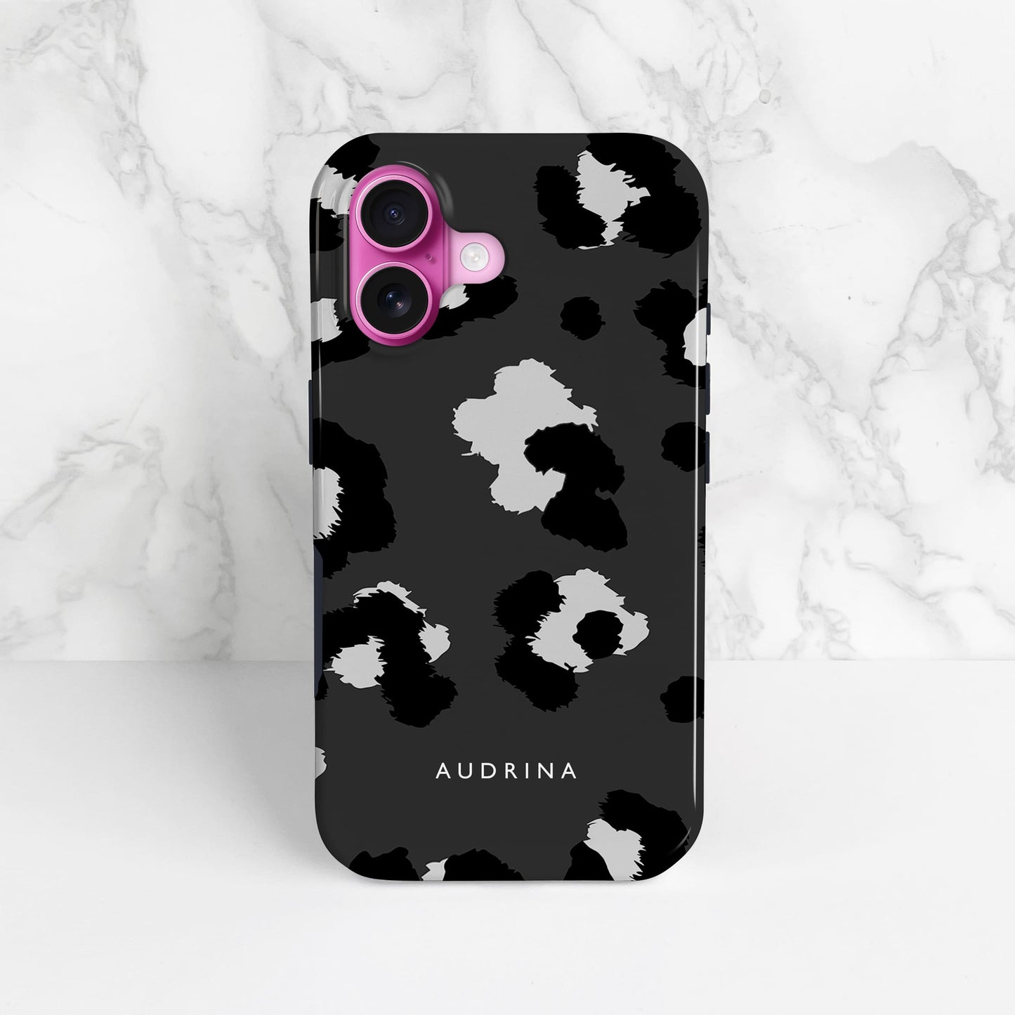 Black and Grey Leopard Print Phone Case  Phone Case