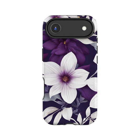 Purple Floral Print Case iPhone 17 Air Phone Case