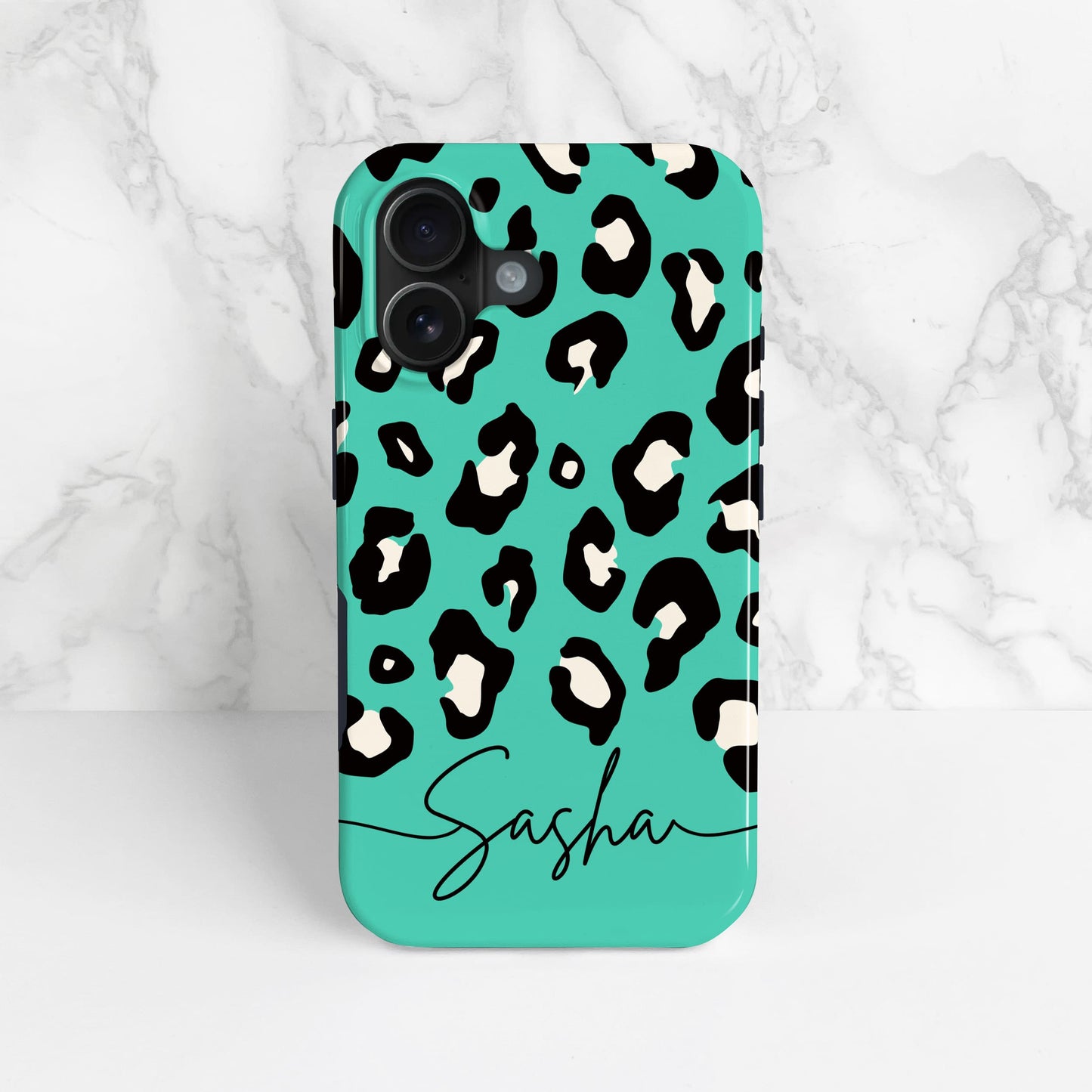 Aqua Blue Leopard Spots Custom Case  Phone Case