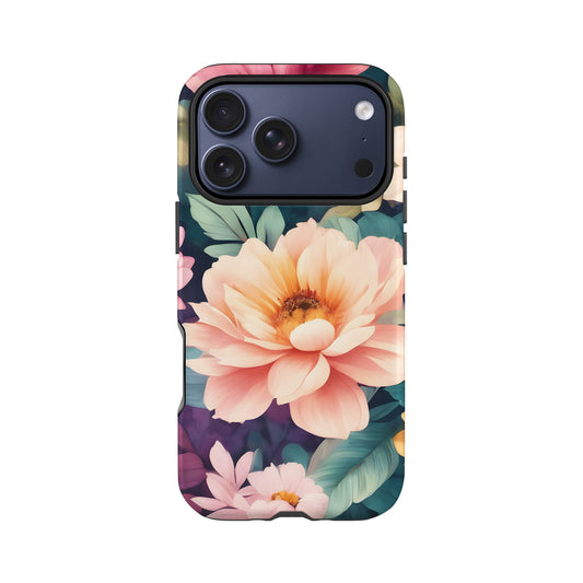 Rainbow Peach Floral Print Case Phone Case
