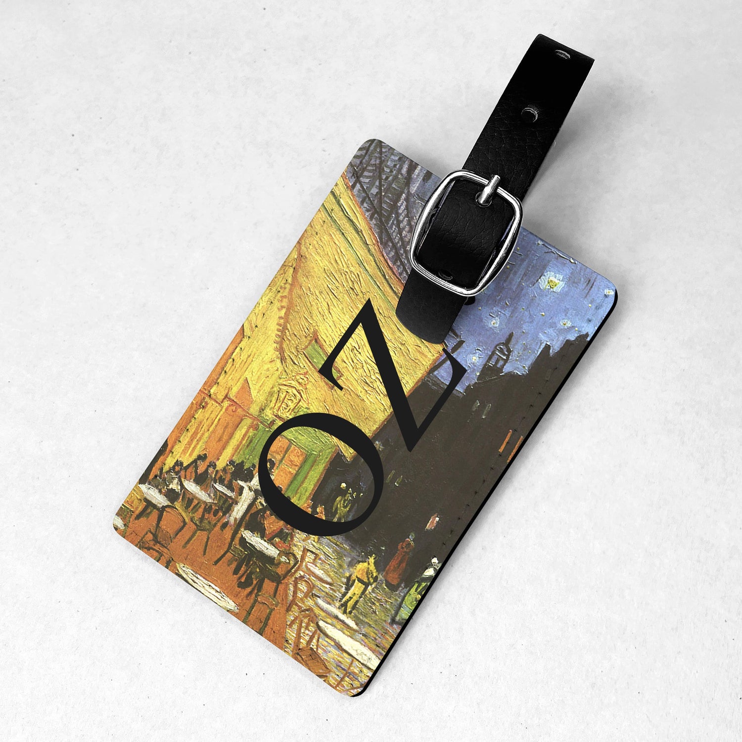 Famous Art Personalised Luggage Tag Cafe Terrace luggage tag
