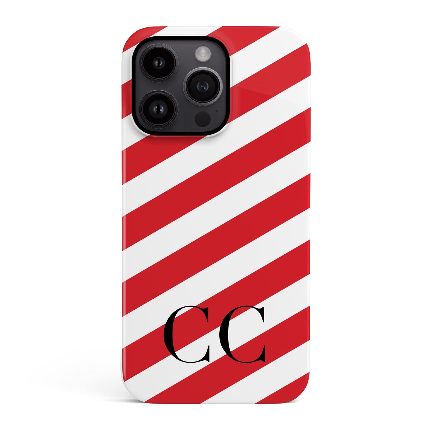 Candy Cane Red Stripes Personalised Case iPhone 15 Phone Case
