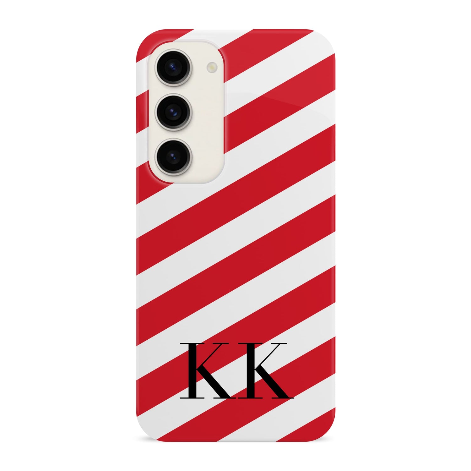 Candy Cane Red Stripes Personalised Case Samsung Galaxy S23 Phone Case