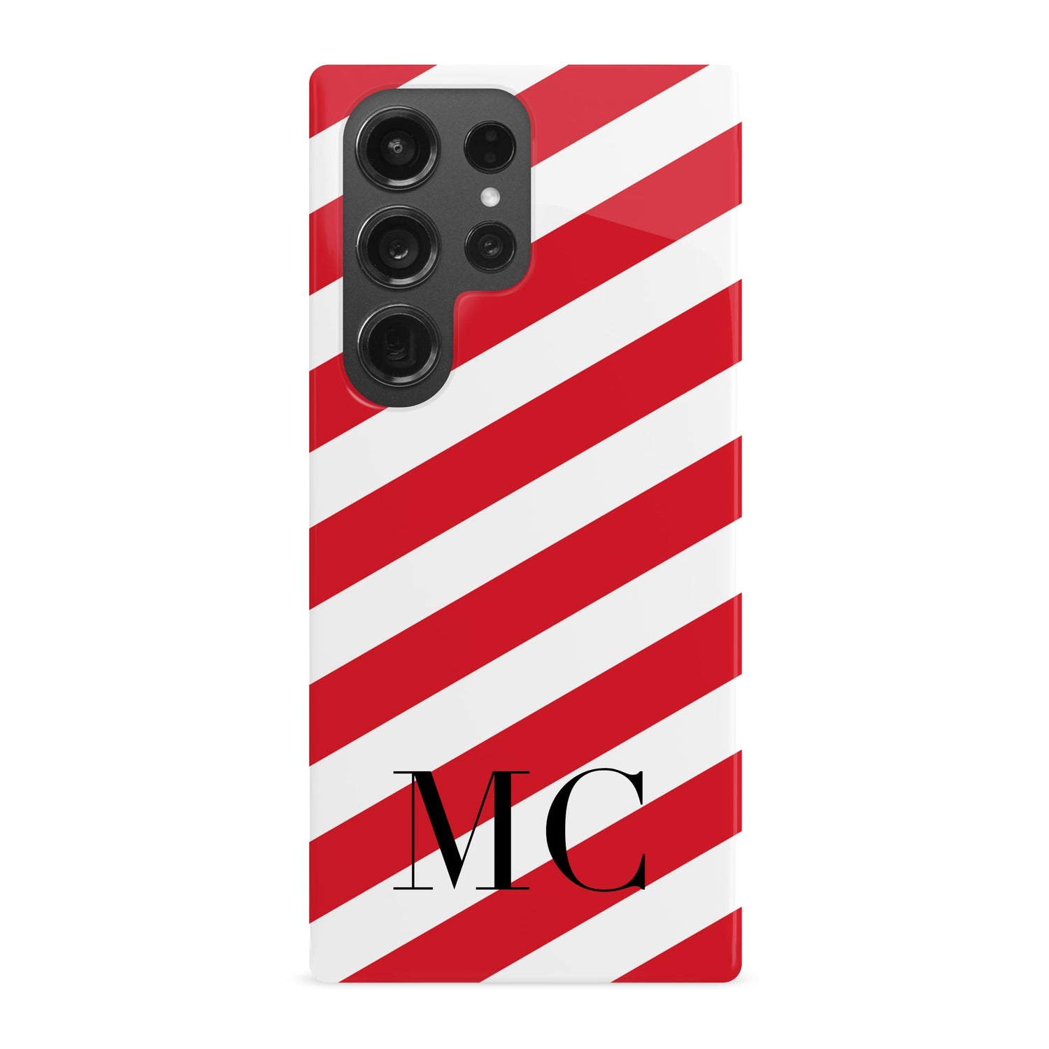 Candy Cane Red Stripes Personalised Case Samsung Galaxy S23 Ultra Phone Case