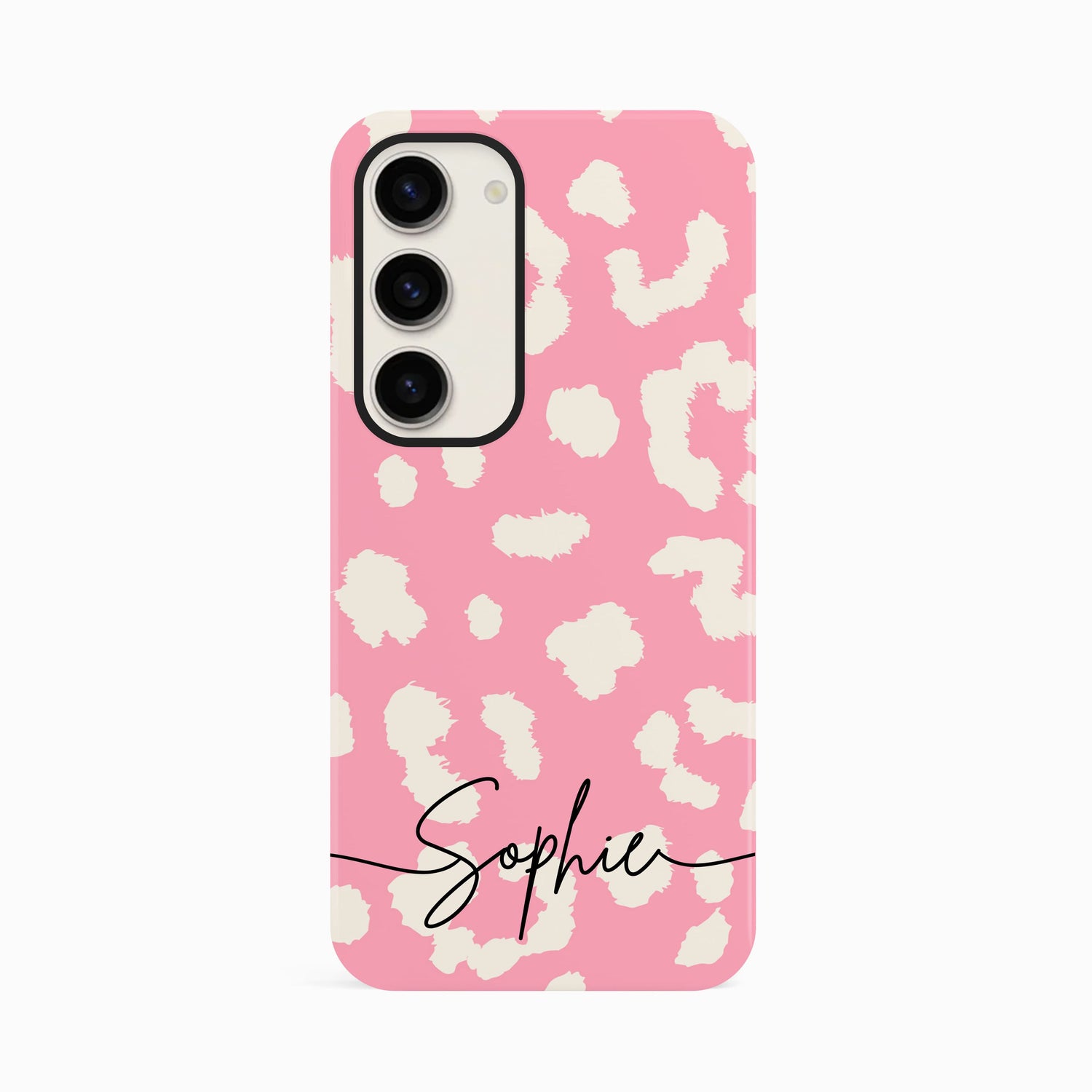 Abstract Baby Pink Leopard Print Case Samsung Galaxy S23 Phone Case