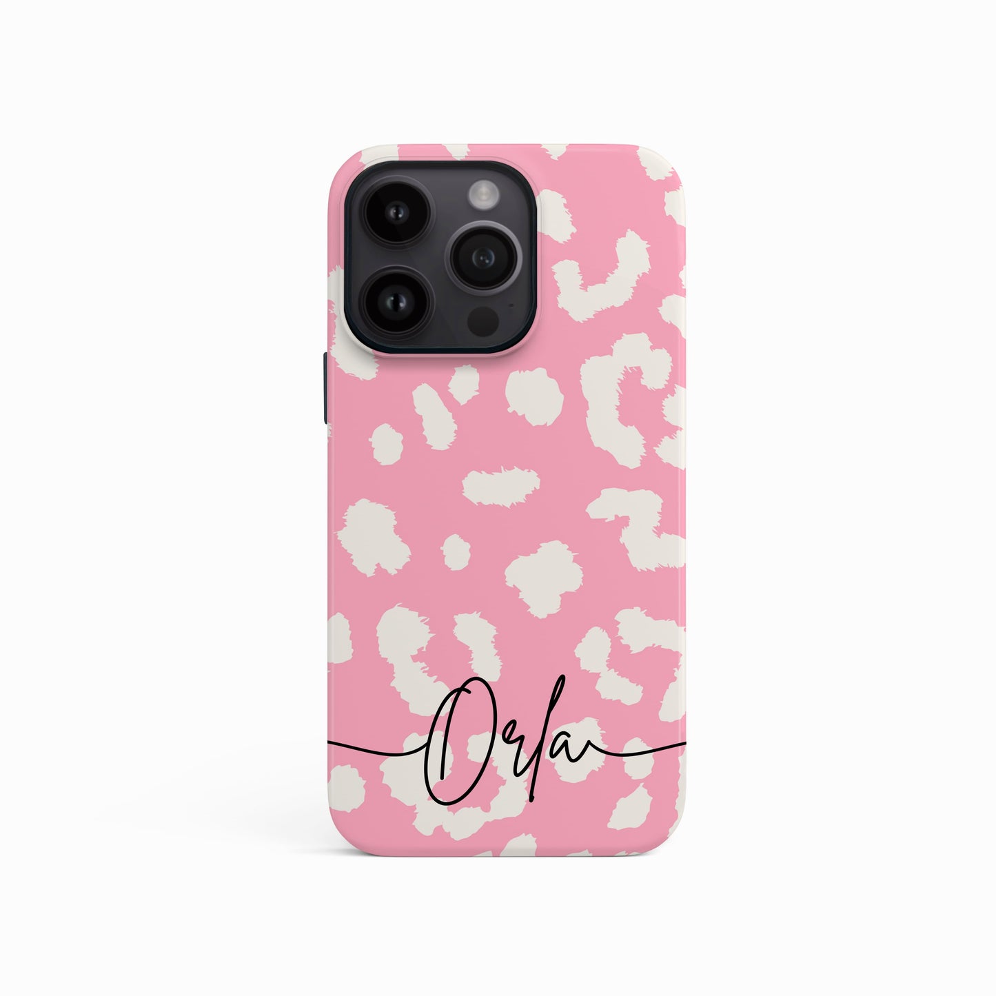 Abstract Baby Pink Leopard Print Case iPhone 15 Phone Case