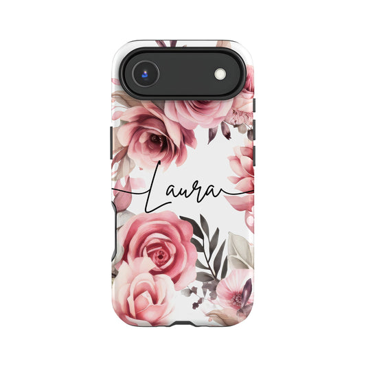 Personalised Floral Rose Print Case Phone Case