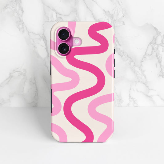 Pink Swirl Abstract Wavy Pattern Print Case  Phone Case