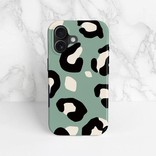 Muted Blue Leopard Print Phone Case  Phone Case