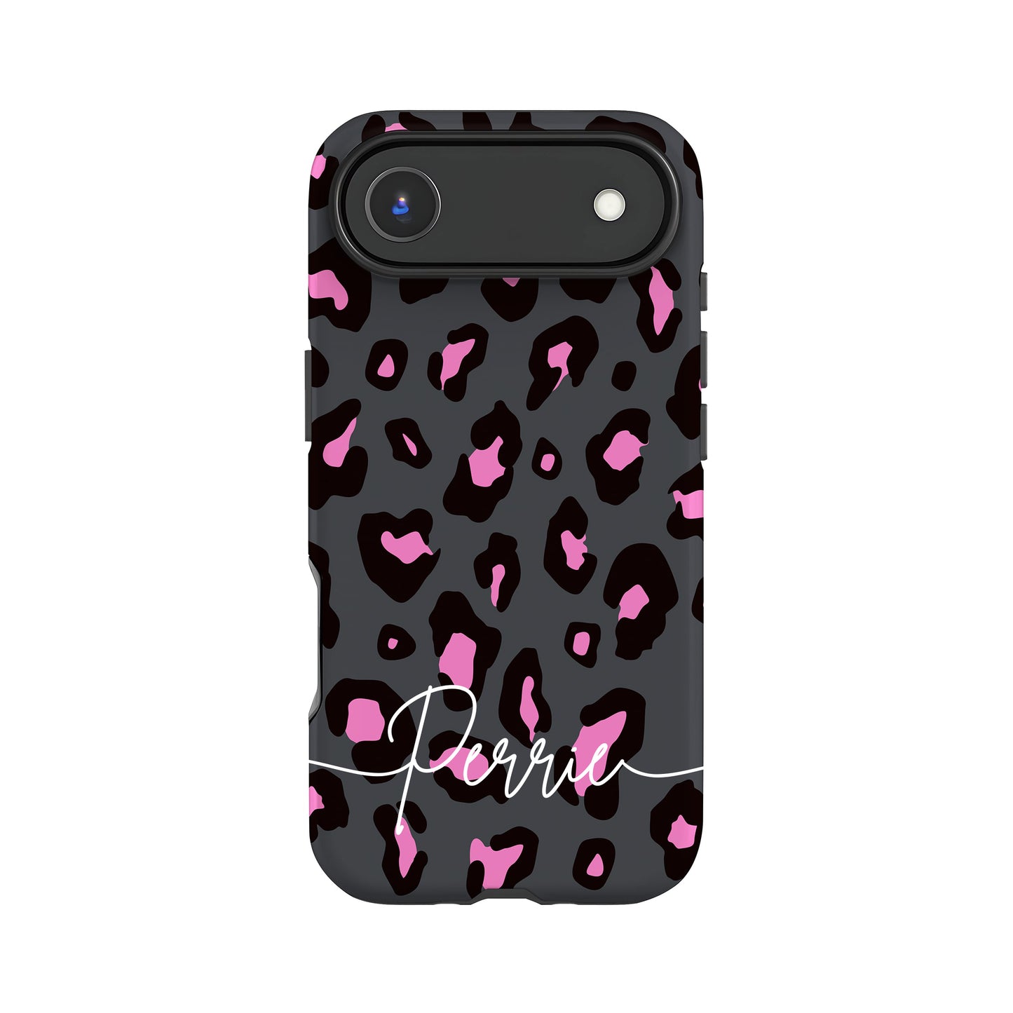 Pink Charcoal Custom Leopard Print Case