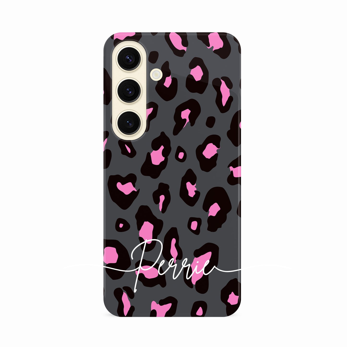 Pink Charcoal Custom Leopard Print Case