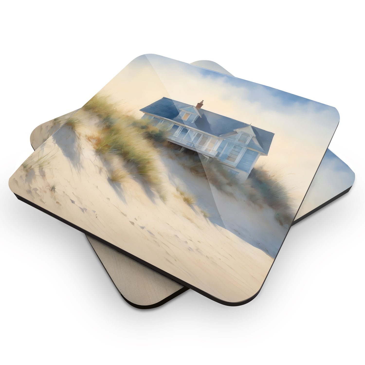 British Coastal Art 4 x Coaster Set Coastal Retreat Coaster