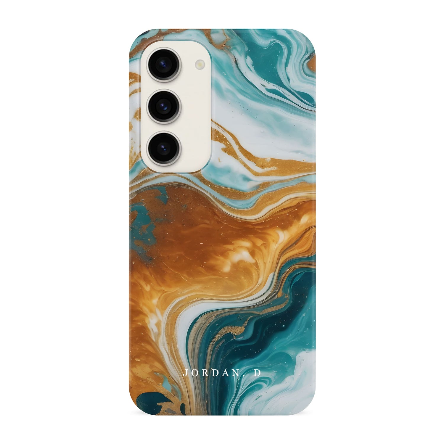 Coffee Marble Custom Name Case Samsung Galaxy S23 Phone Case