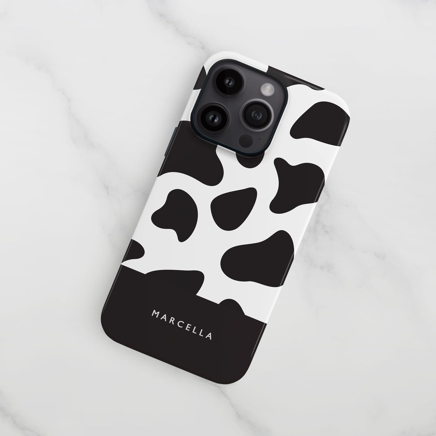 Personalised Cow Spot Pattern Case iPhone 15 Phone Case