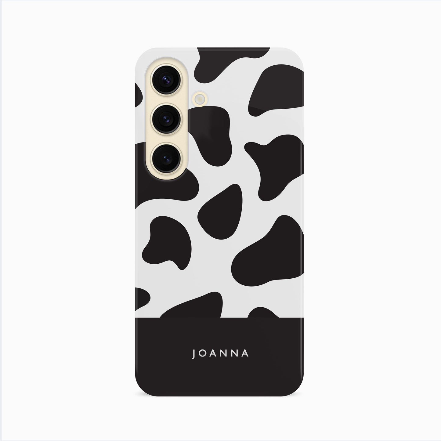 Personalised Cow Spot Pattern Case Samsung Galaxy S24 Phone Case