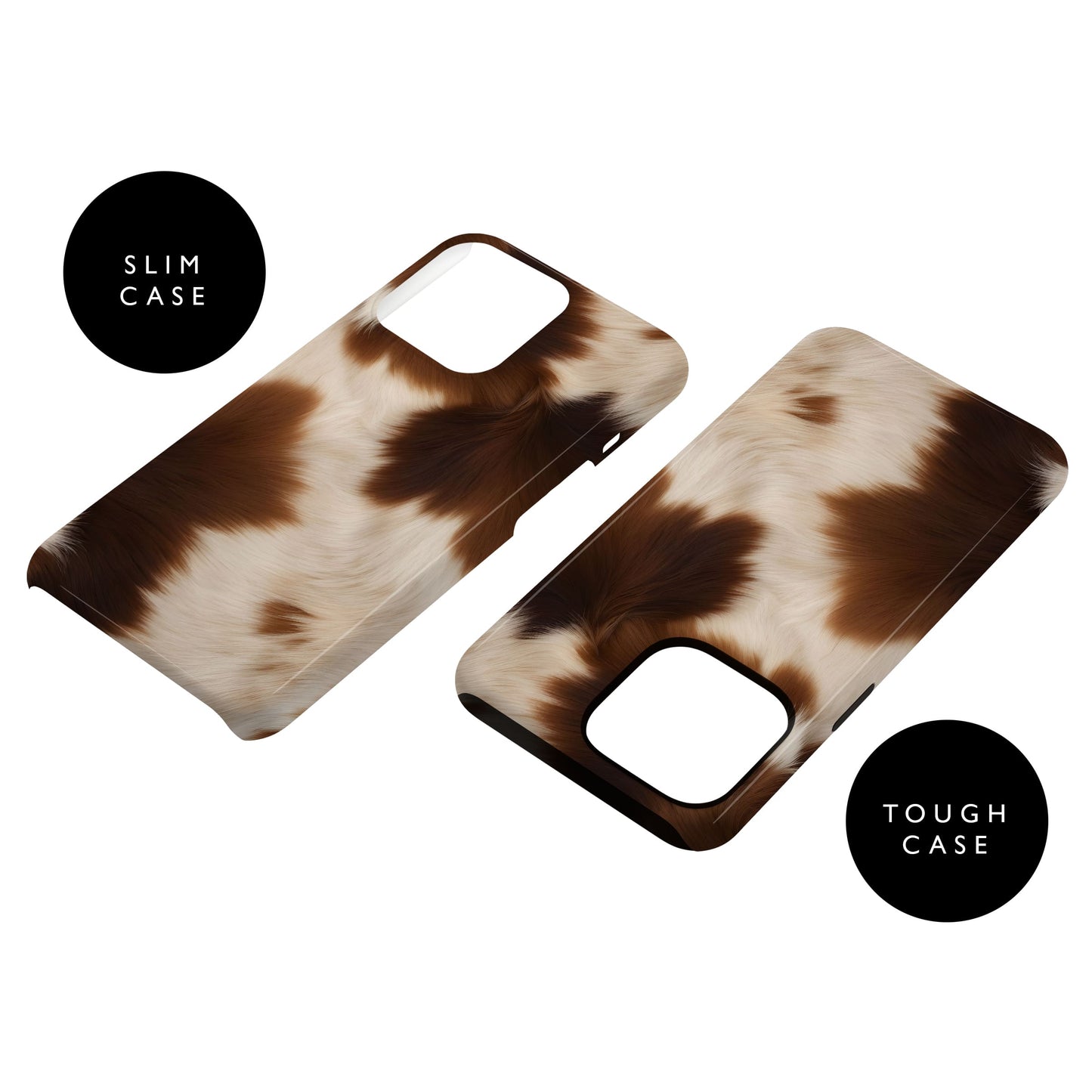 Cowhide Cow Pattern Print Case