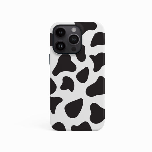 Black and White Cow Spots Case iPhone 15 Phone Case