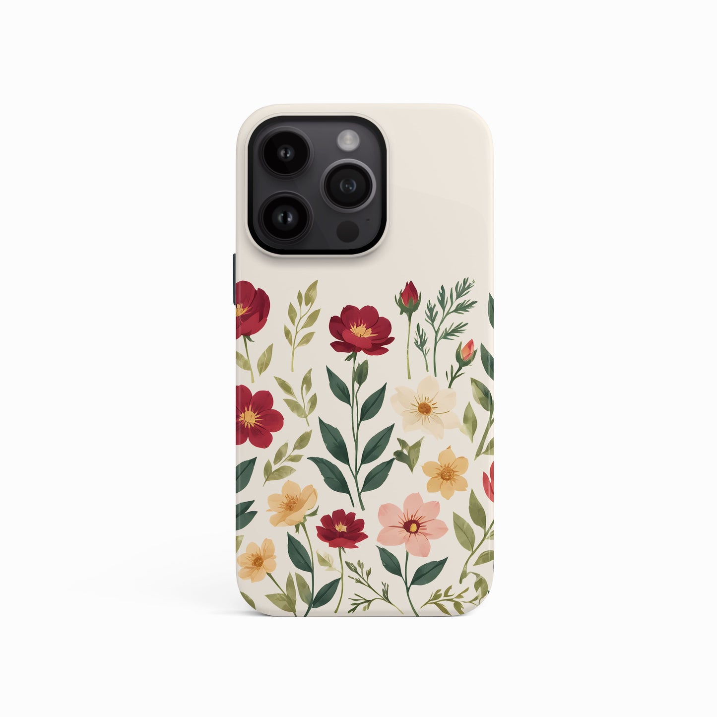 Cream Multicolour Floral Print Case  Phone Case