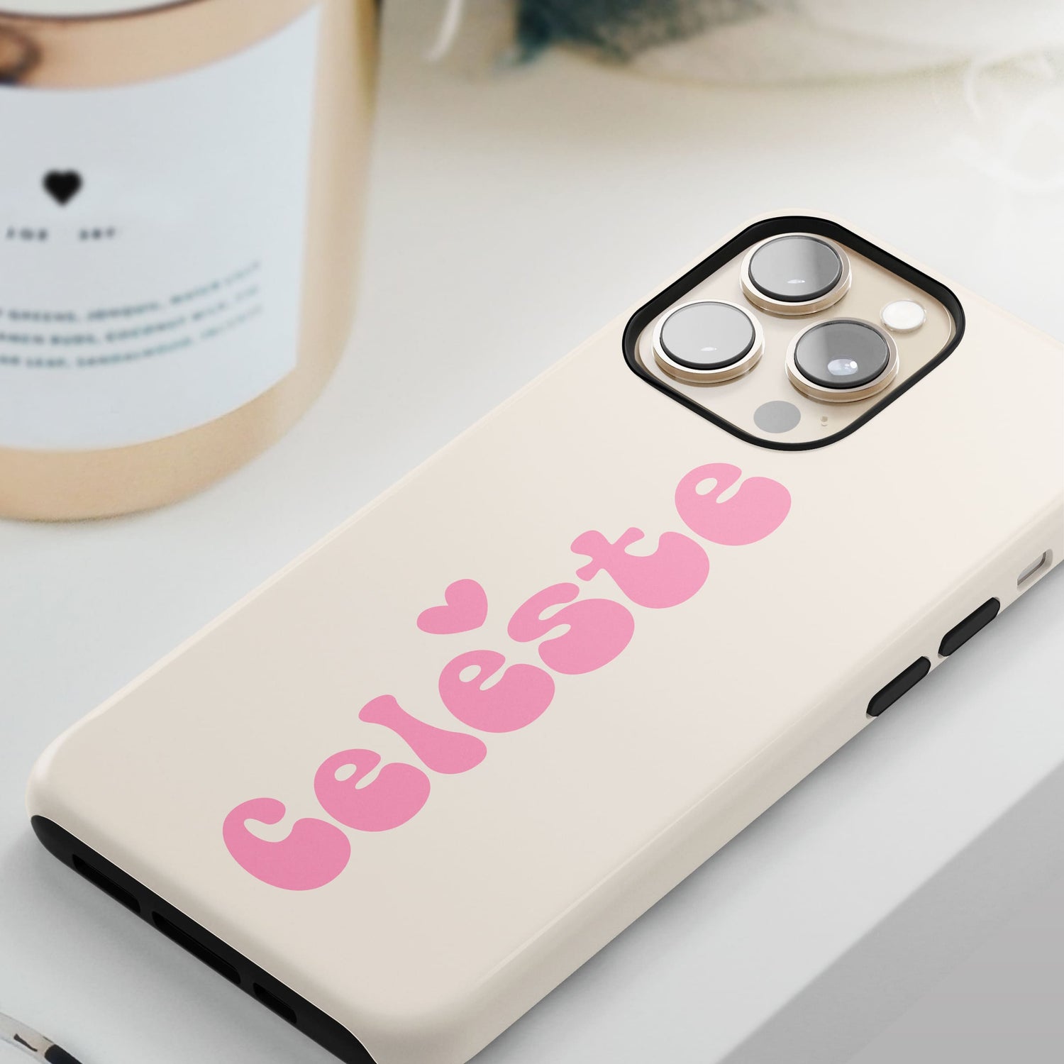 Personalised Pink Retro Name Case  Phone Case