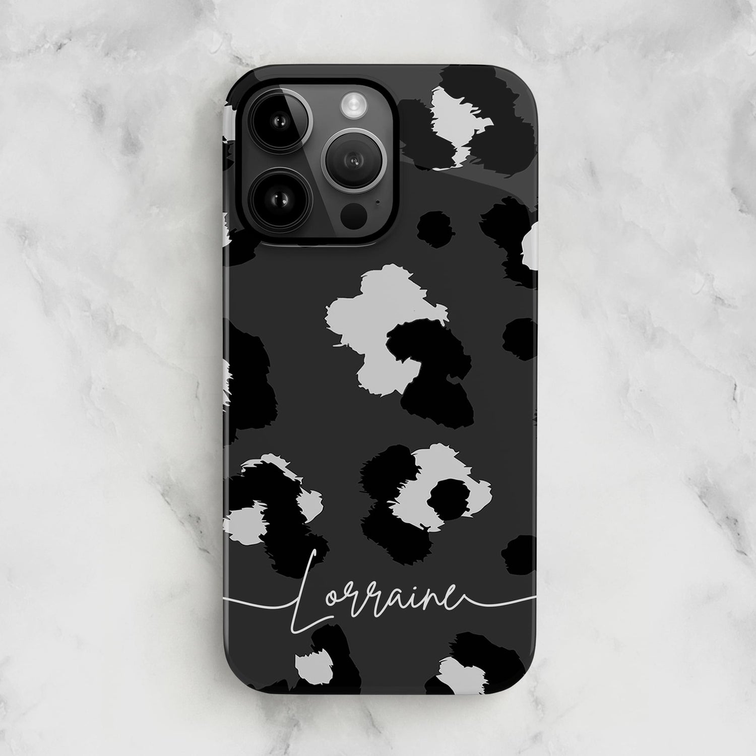 Grey Leopard Print Custom Case  Phone Case