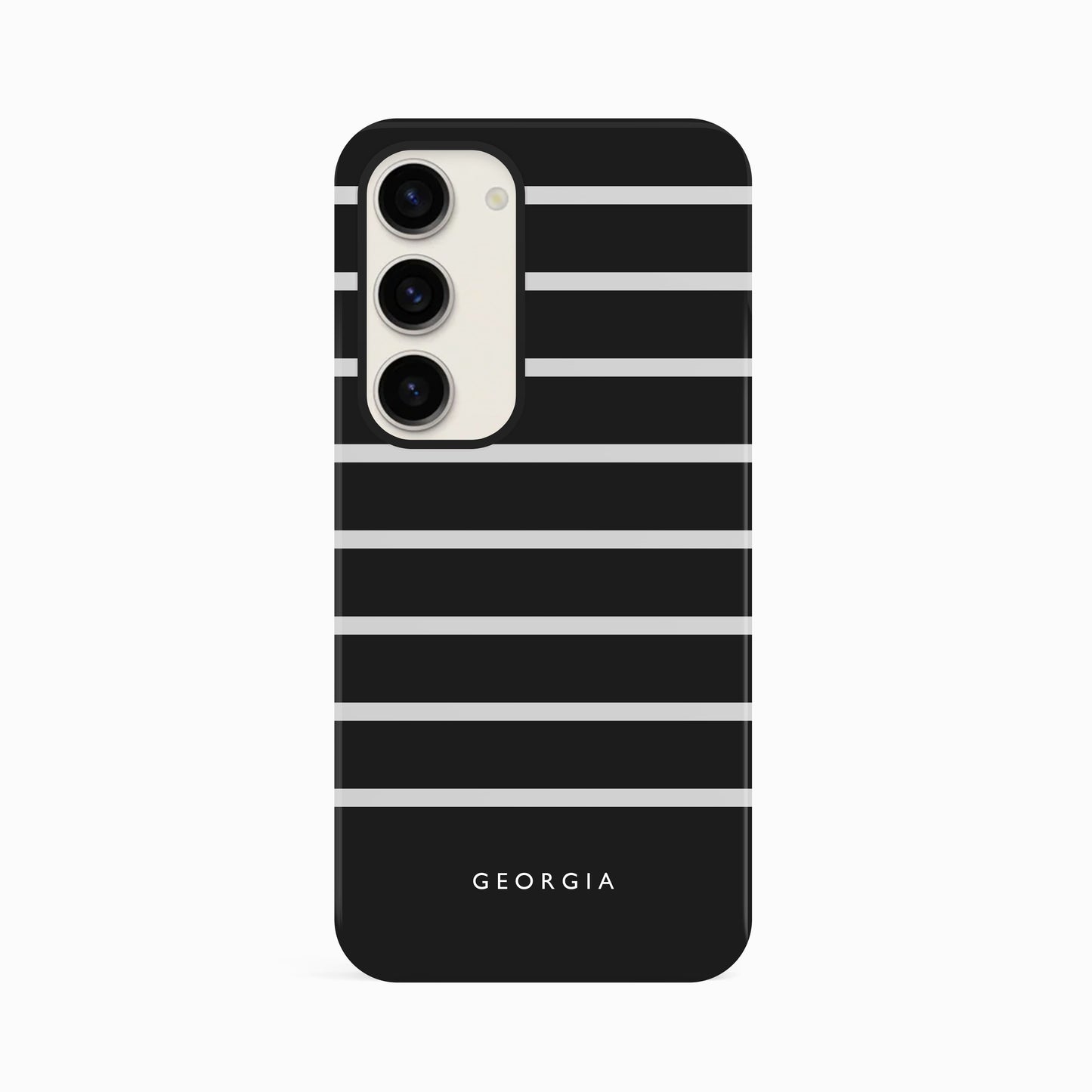 Contemporary Black Stripe Personalised Case Phone Case