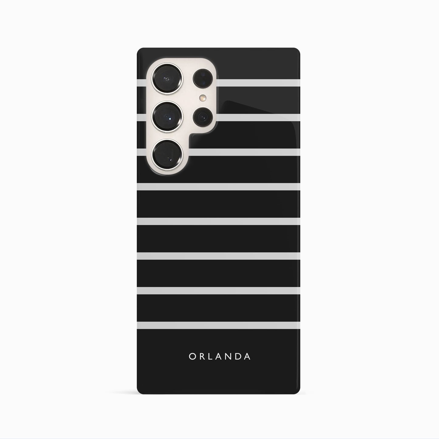 Contemporary Black Stripe Personalised Case Phone Case