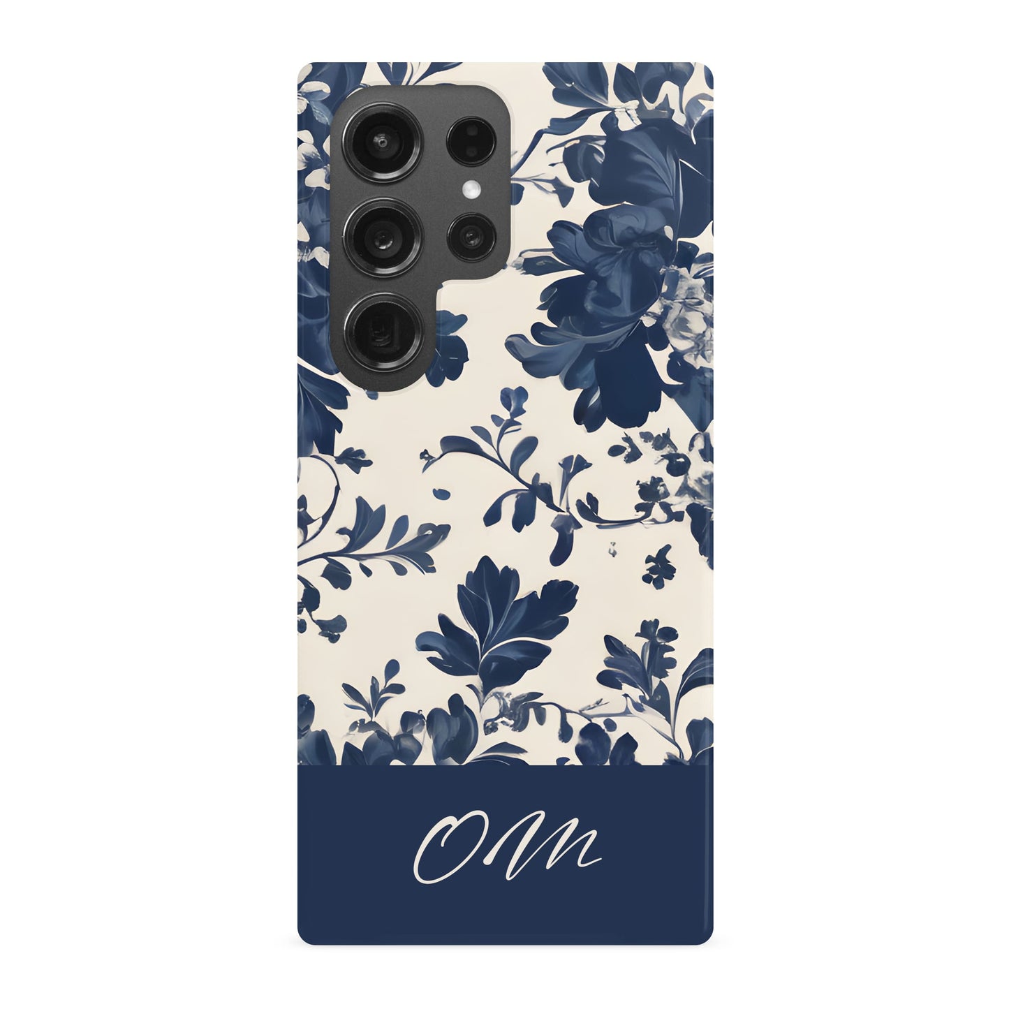 Navy and Cream Floral Phone Case Phone Case