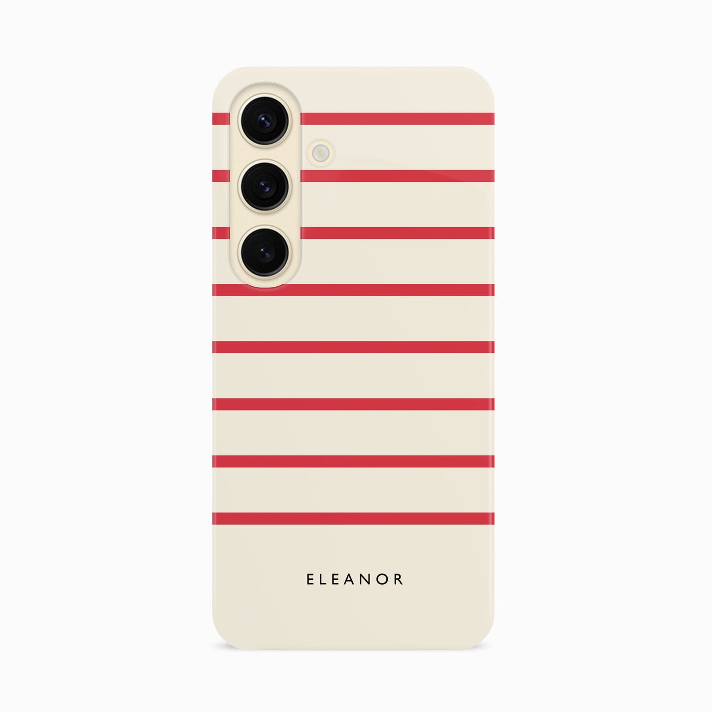 Personalised Red And Cream Stripe Case Phone Case