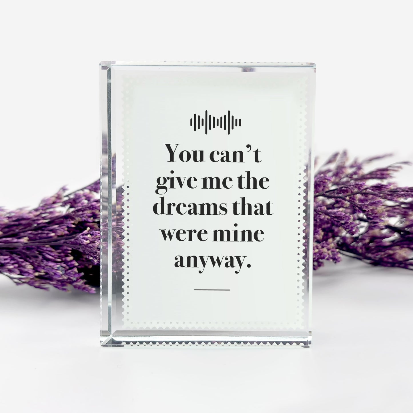 Custom Song Lyric Glass Display Gift Ornament