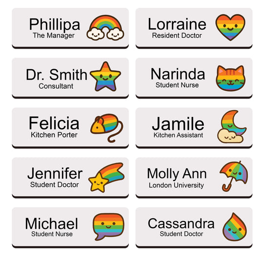 Custom Rainbow Name Badge Name Badge