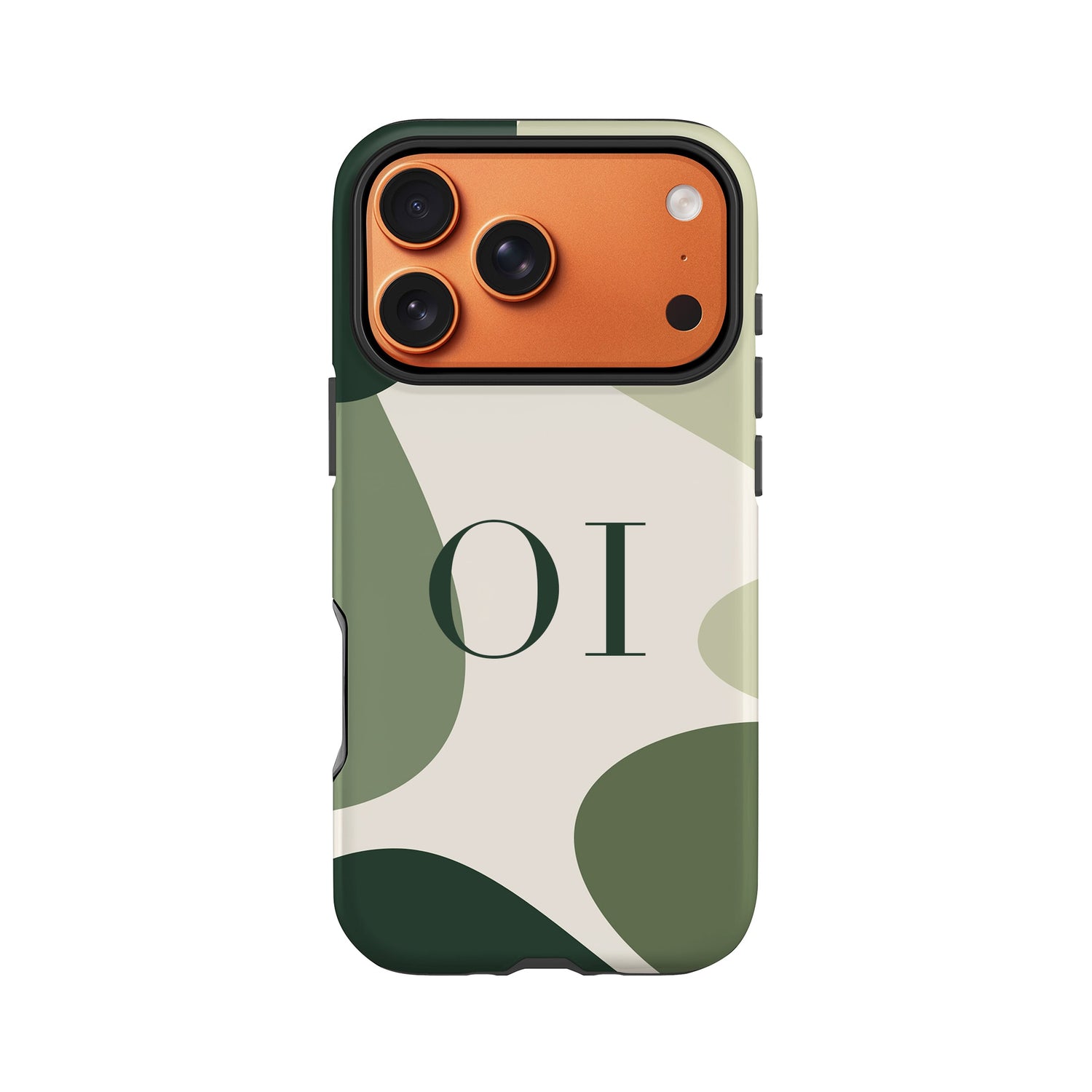 Personalised Abstract Green Colour Block Case iPhone 17 Pro Phone Case