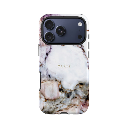 Personalised Gold Marble Phone Case iPhone 17 Pro Phone Case