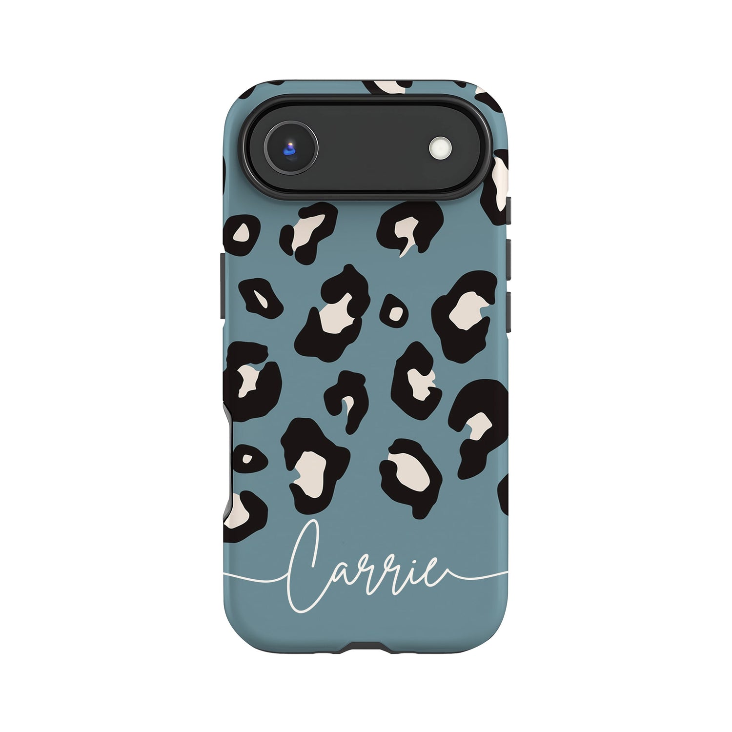 Blue Leopard Print Pattern Personalised Phone Case iPhone 17 Air Phone Case
