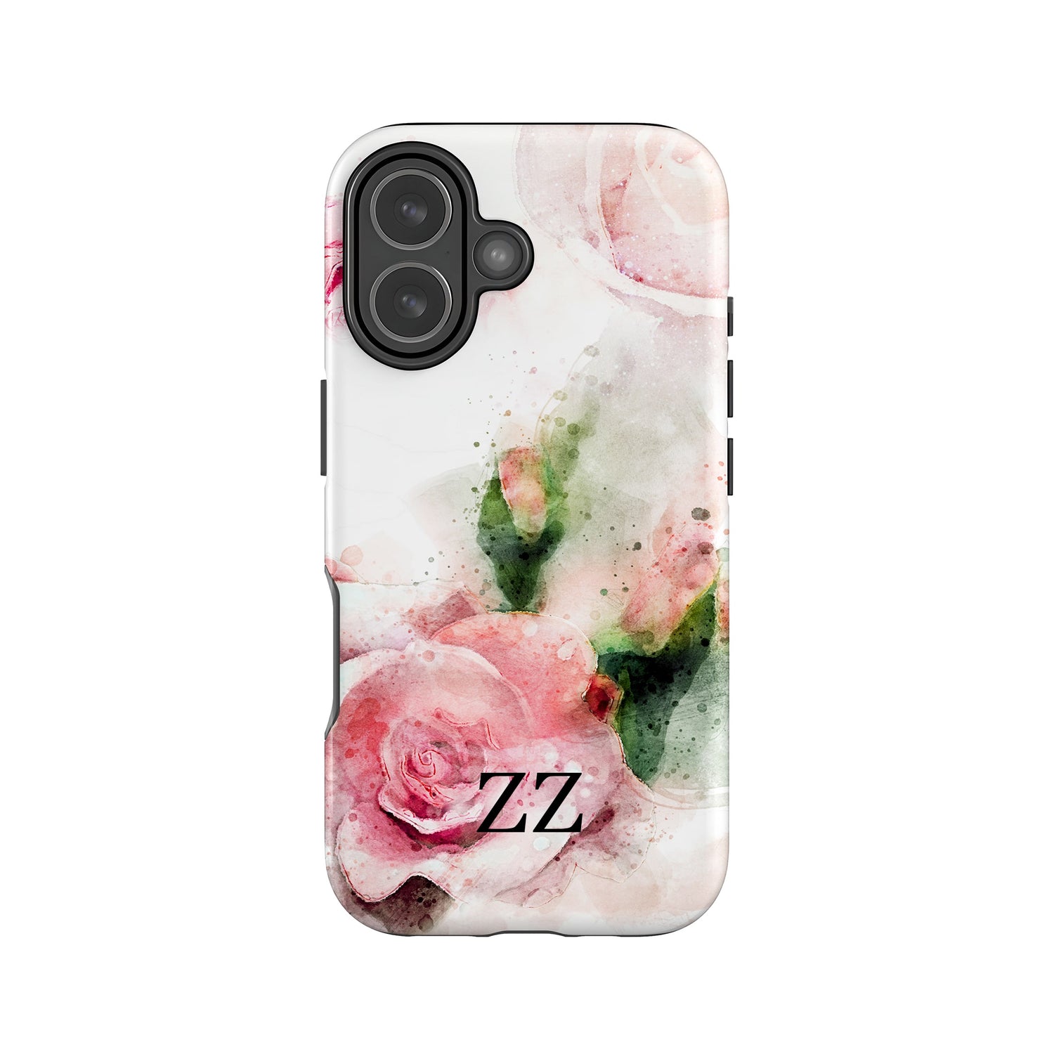 Pink & Green floral Initials Phone Case iPhone 17 Phone Case