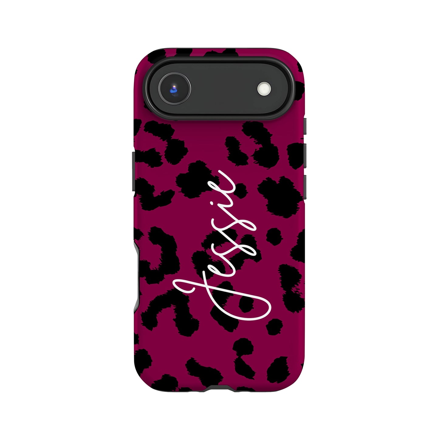 Burgundy Leopard Print Phone Case iPhone 17 Air Phone Case