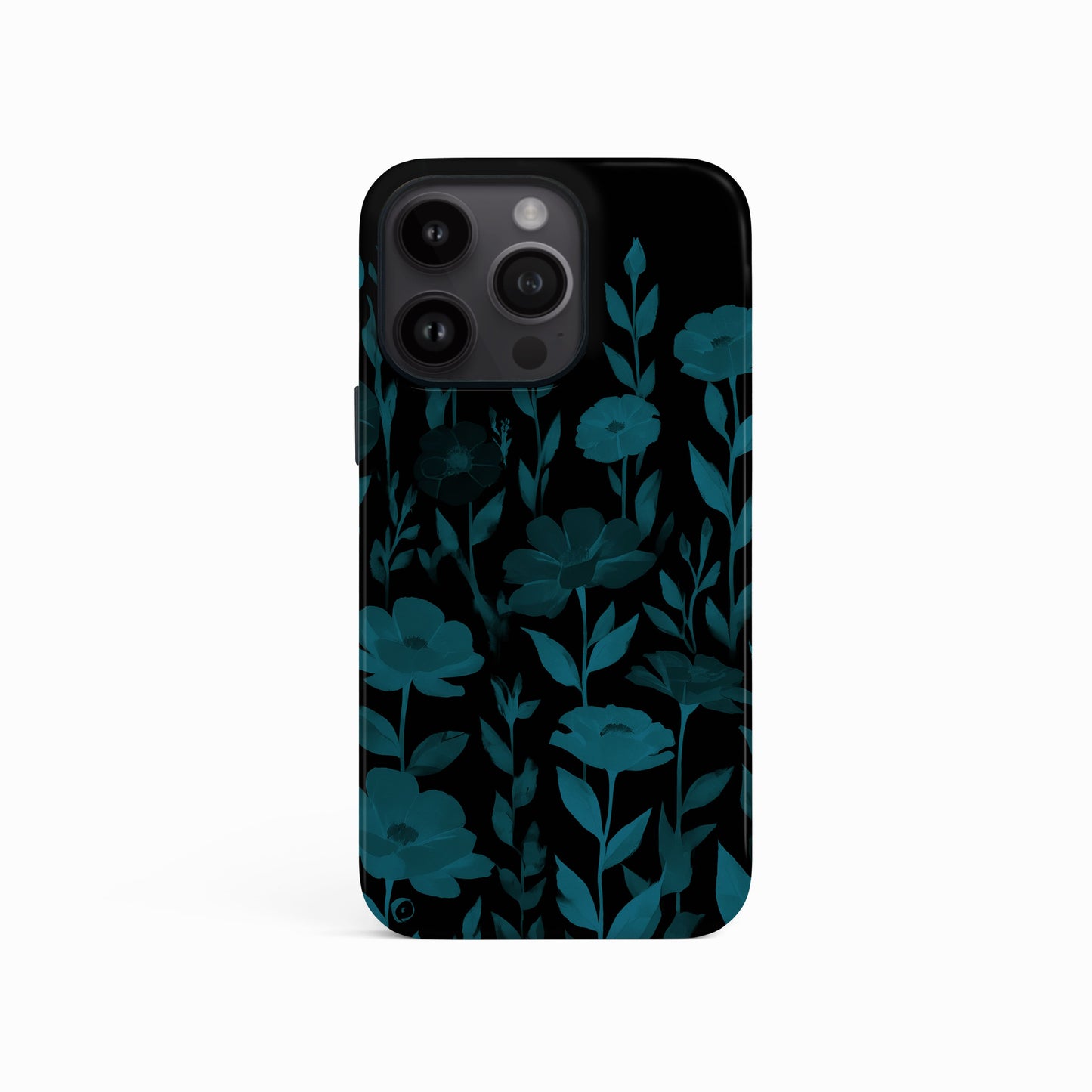 Black And Blue Floral Print Phone Case  Phone Case