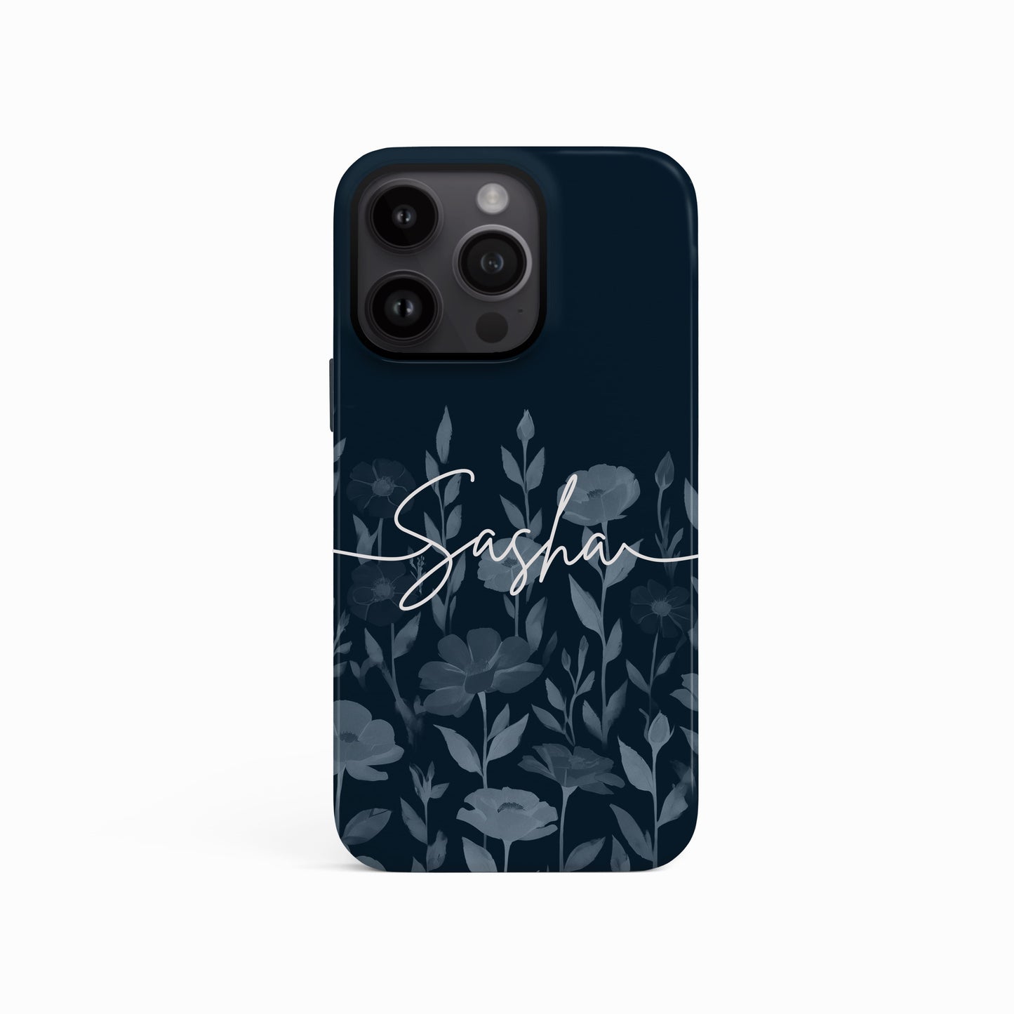 Personalised Navy Floral Print Phone Case  Phone Case