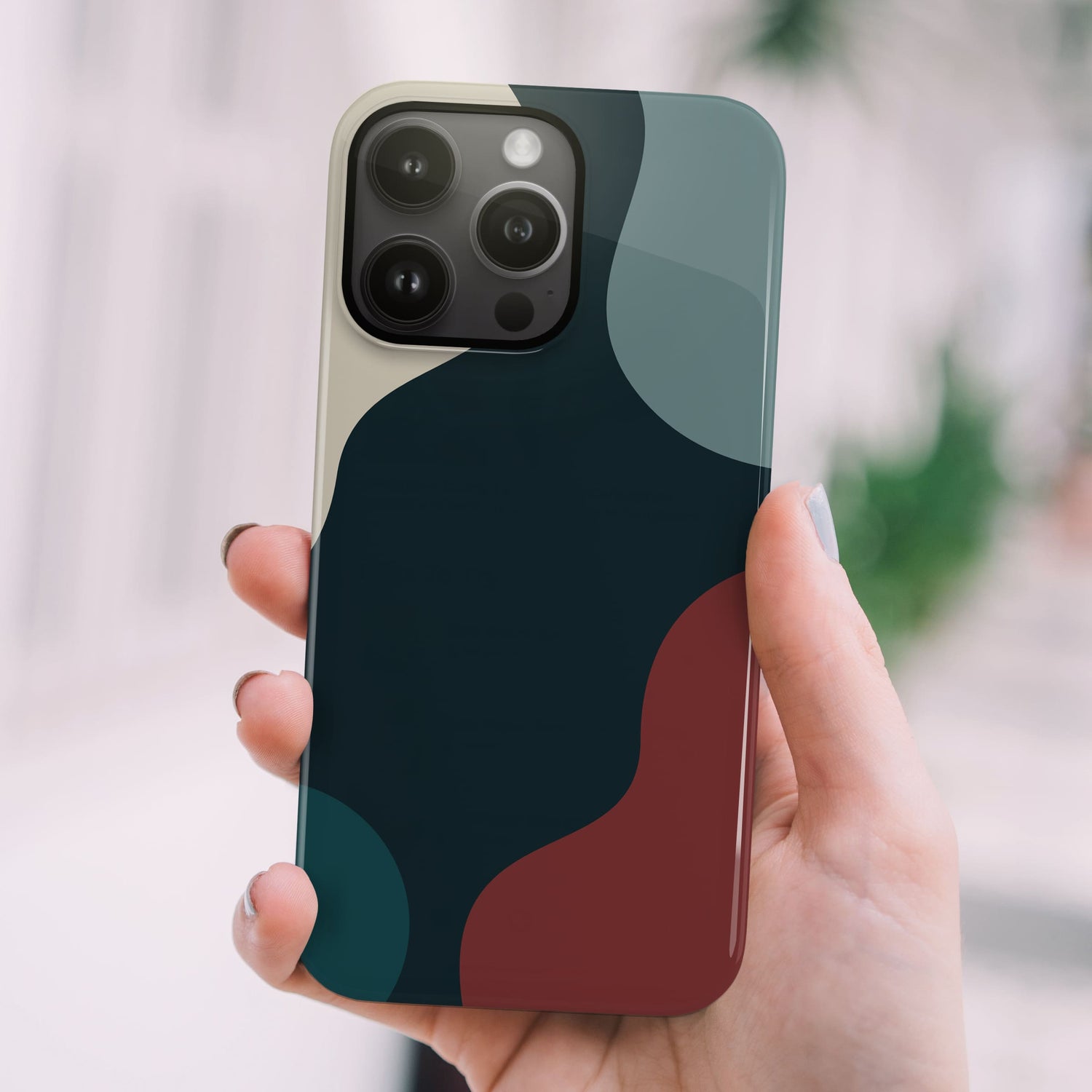 Dark Colour Block Pattern Personalised Case  Phone Case